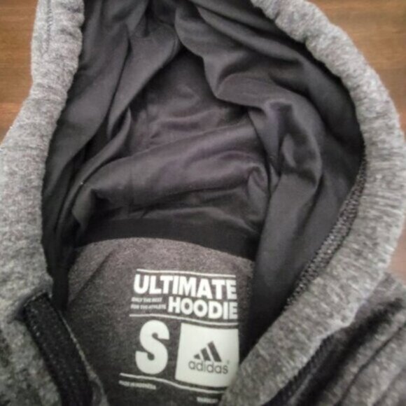 adidas Ultimate Gray Hoodie Climawarm Women's Small - Picture 3 of 10